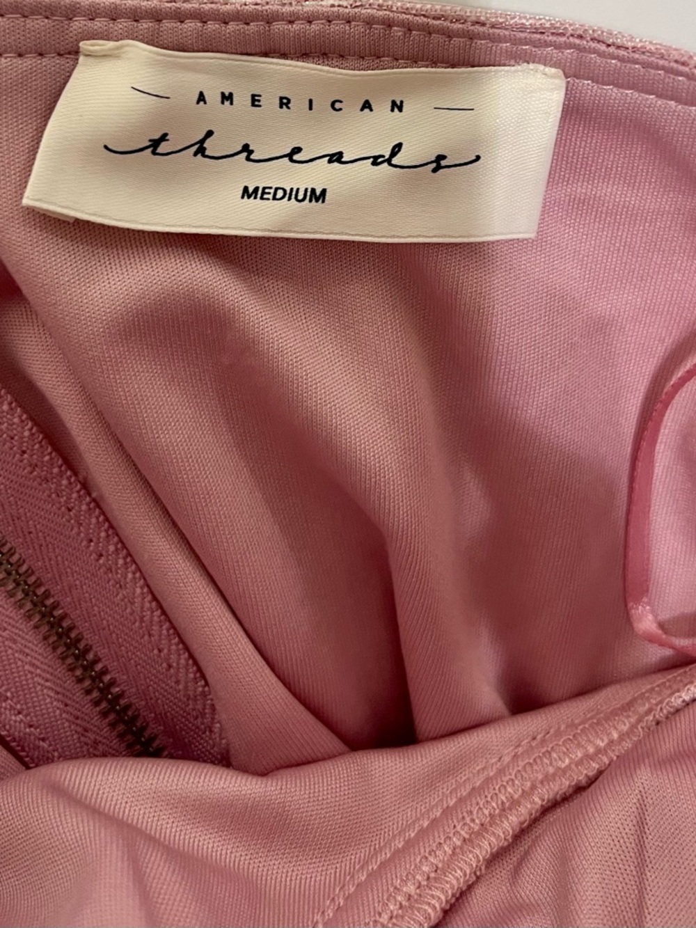 American Threads Shimmery Pink Bustier Corset Top - Picture 4 of 5